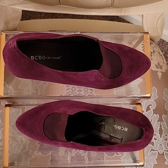 BCBG Priyah Burgundy Suede Booties - Picture 3 of 16